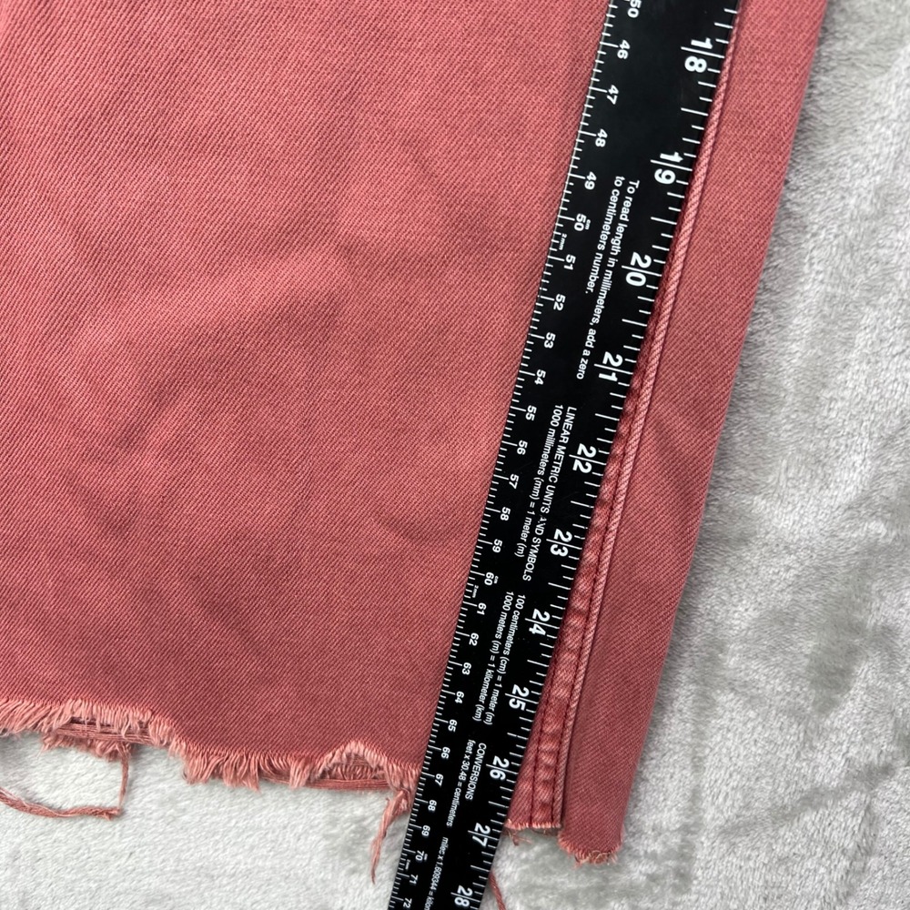 Vervet Leslie 90s Vintage Flare Jeans Womens 29 Red Distressed Raw Hem High Rise - Picture 7 of 15
